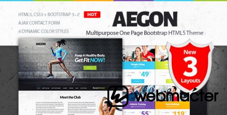 Aegon - Responsive Gym/Fitness Club Template