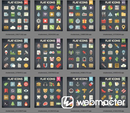 Shutterstock Flat Icon Vetcor Collections set 2