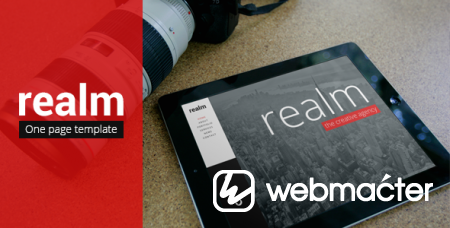REALM - Unique One Page Parallax Responsive HTML5
