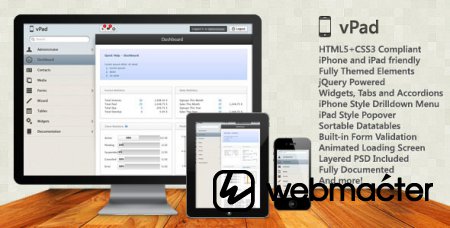 vPad - HTML5+CSS3 App Framework