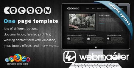 Cocoon - One Page Template