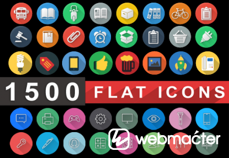 Get 1,500+ Stylish Flat Icons Perfect for Both Designers and Developers