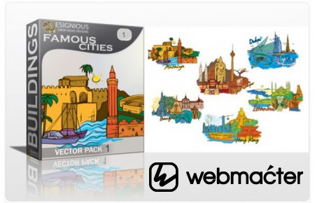 Famous Cities Giga Pack: 96 Different Cities + Bonus